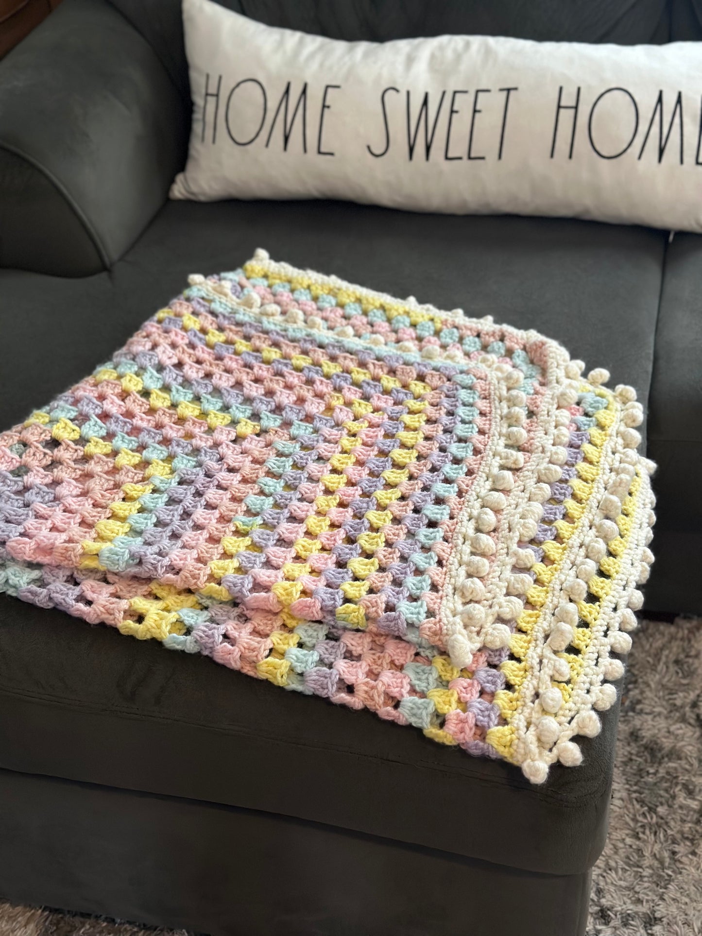 Pastel Rainbow Throw Blanket