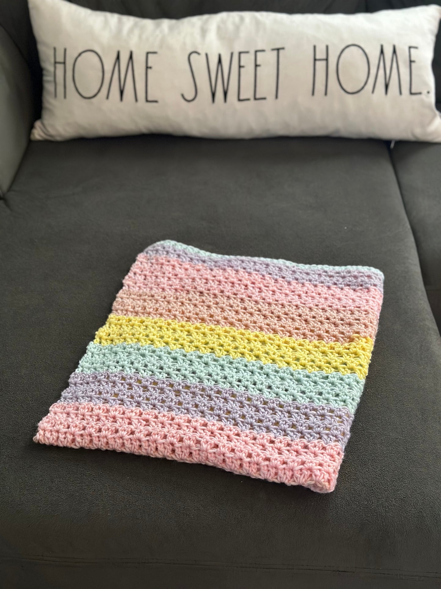 Pastel Rainbow Baby Blanket